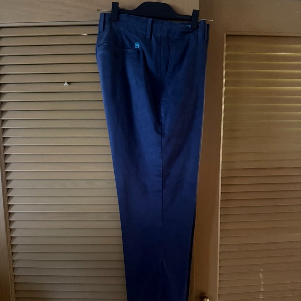 TORI RICHARD - Monte Carlo Cotton & Tencel Pant  - NAVY 35 x 30